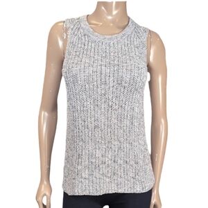 Reitmans Pastel Confetti Knit Sleeveless Sweater Tank Top Grey Pink Womens XS